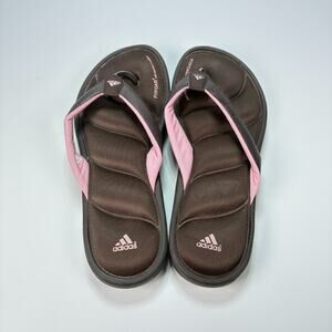 Adidas Fit Foam Brown Pink Flip Flops Comfort Sandals V20669 Women’s Size 8
